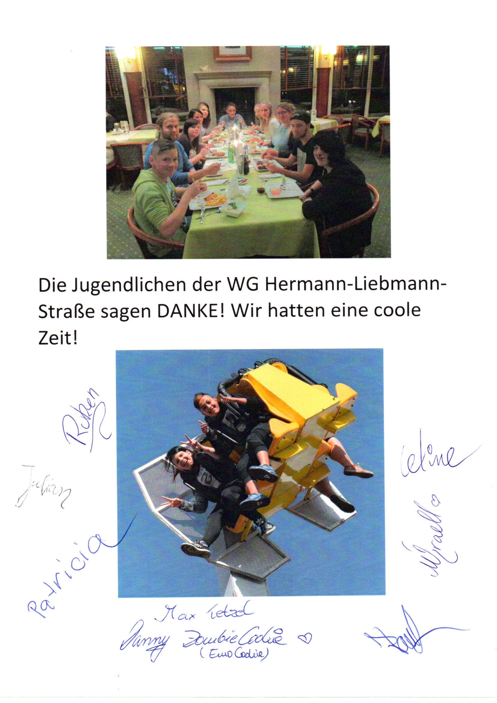 Dank der Outlaw-WG in der Hermann-Liebmann-Straße für Ferienfahrt