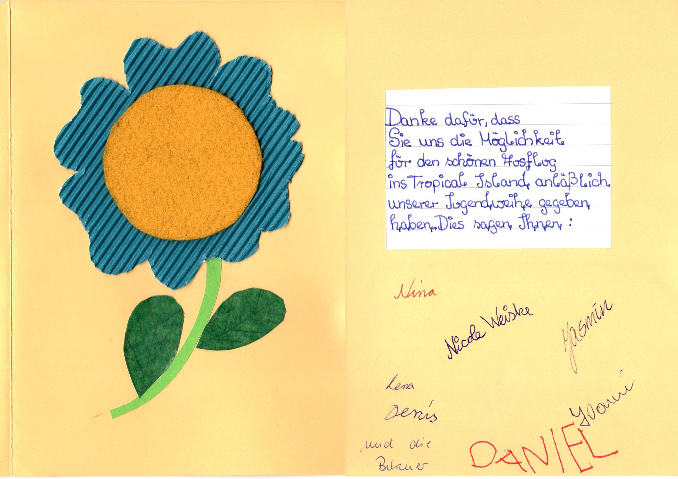 Die WG Edmond-Kaiser-Straße bedankt sich